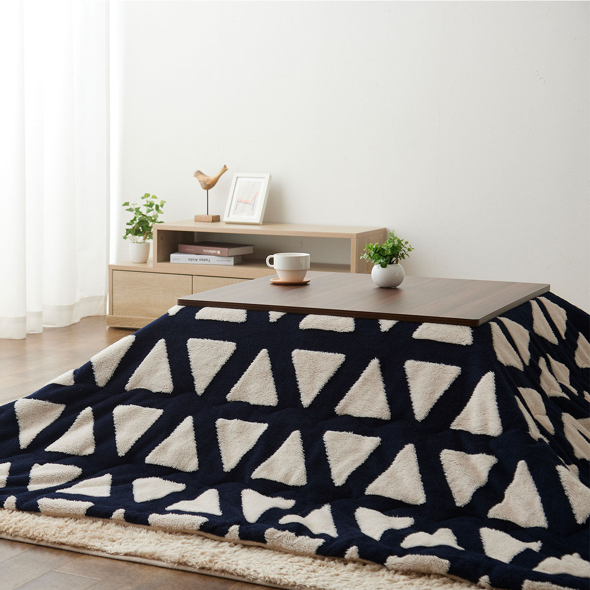 こたつテーブル+こたつ掛け布団 セット 正方形 68cm