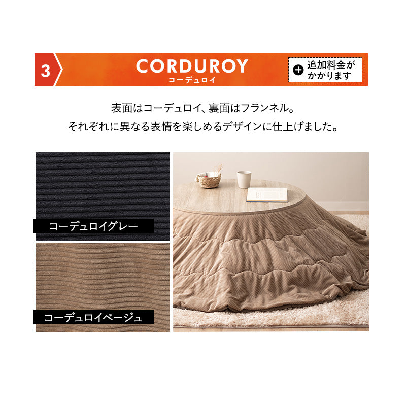 こたつテーブル+こたつ掛け布団 セット 円形 直径78cm ヴィンテージ風 折りたたみ こたつ布団 やぐら テーブル 机 ファルテ FALTE