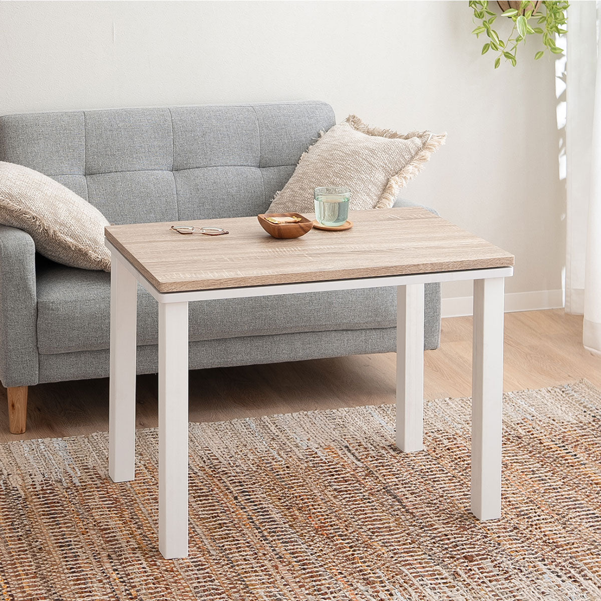 DIVANO ディバーノ こたつテーブル+こたつ掛け布団 2点セット 幅80cm 長方形 ソファ用 リバーシブル こたつ布団 やぐら 机 ソファ