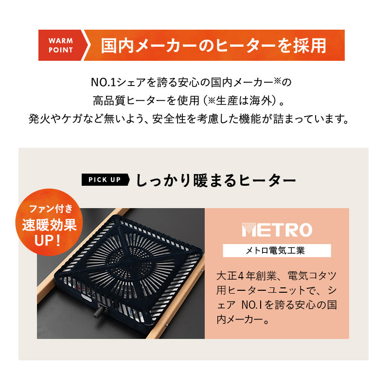 FALTE ファルテ こたつテーブル+こたつ掛け布団 2点セット 直径105cm 円形 ロータイプ 折りたたみ こたつ布団 やぐら テーブル 机