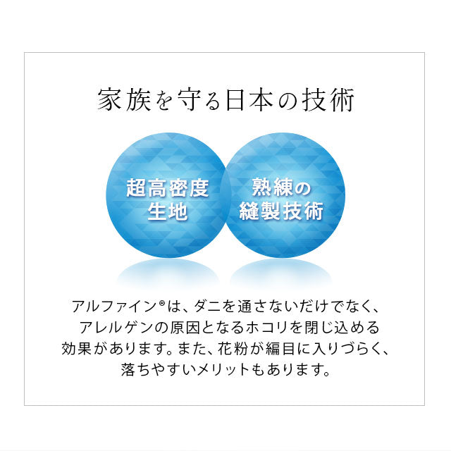ボックスシーツ/ベッド用布団カバー ダブルサイズ 日本製 抗菌・防臭・防ダニ