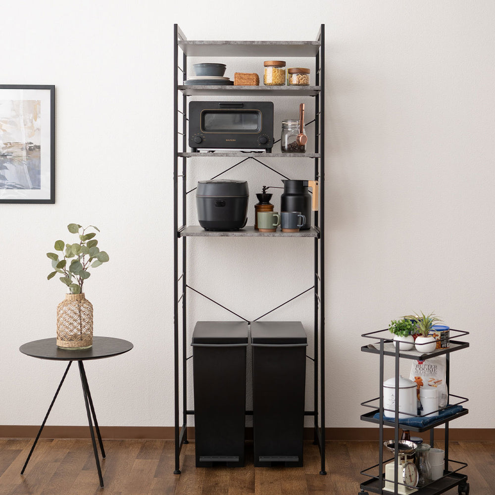 キッチンラック 幅60cm 幅90cm 3段 大型レンジ対応 収納ラック ゴミ箱上ラック レンジ台 レンジラック 収納棚 キャビネット ラック 冷蔵庫 ゴミ箱 ごみ箱 ダストボックス ゴミ箱上収納 キッチン収納 収納家具