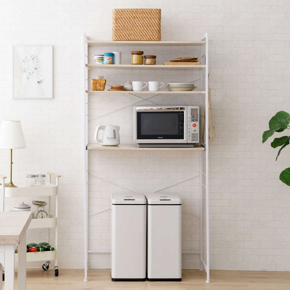 キッチンラック 幅60cm 幅90cm 3段 大型レンジ対応 収納ラック ゴミ箱上ラック レンジ台 レンジラック 収納棚 キャビネット ラック 冷蔵庫 ゴミ箱 ごみ箱 ダストボックス ゴミ箱上収納 キッチン収納 収納家具