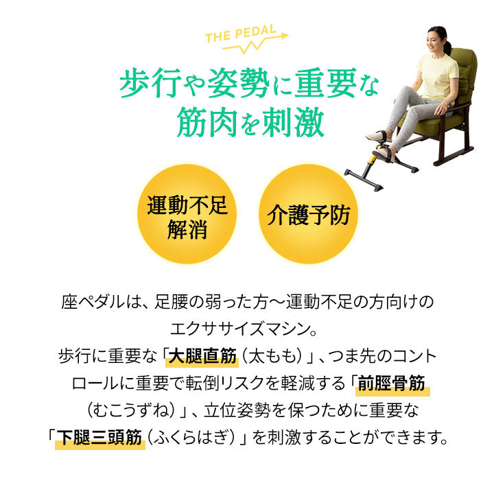 【座ペダル】 折りたたみ フィットネスバイク エクササイズバイク ペダル運動 エクササイズマシン 健康器具 座ったまま トレーニング フィットネス ながら運動 ロコモ対策