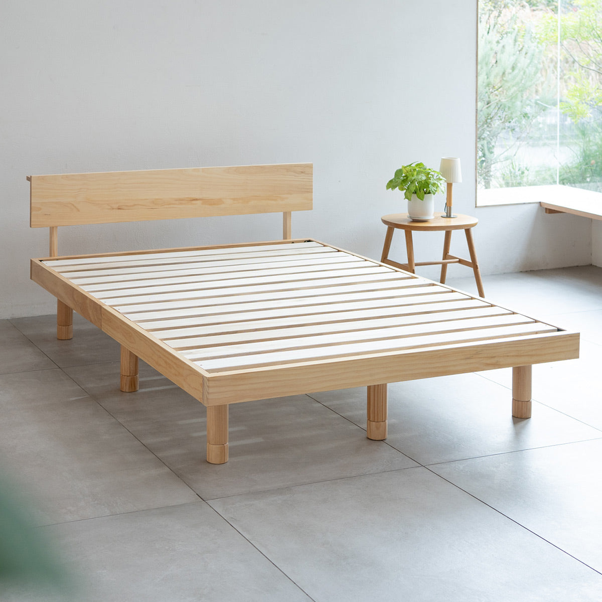 丈夫なすのこベッド ベッドフレーム 頑丈 天然木 無垢材 すのこ スノコ ベッド 抗菌 調湿 保温 高通気 湿気対策 カビ対策