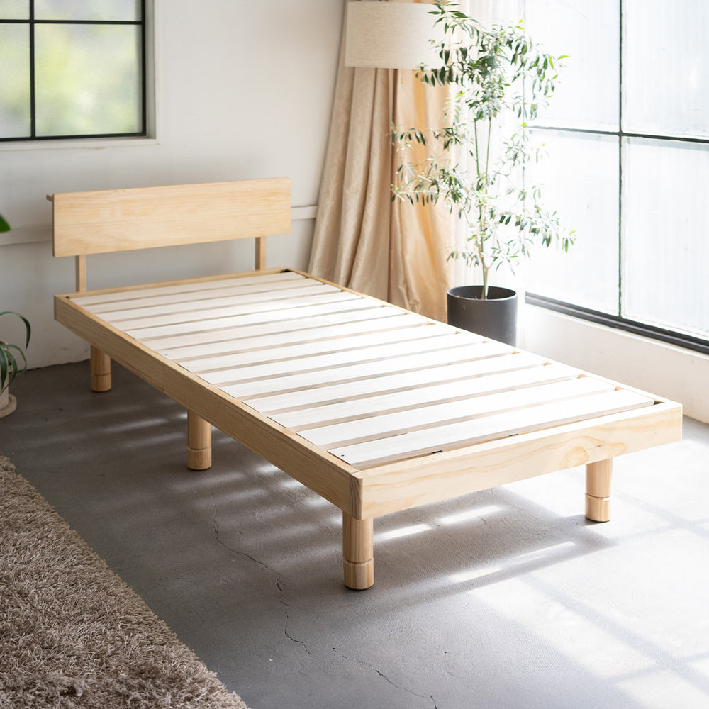 丈夫なすのこベッド ベッドフレーム 頑丈 天然木 無垢材 すのこ スノコ ベッド 抗菌 調湿 保温 高通気 湿気対策 カビ対策 青山ショールーム体験可