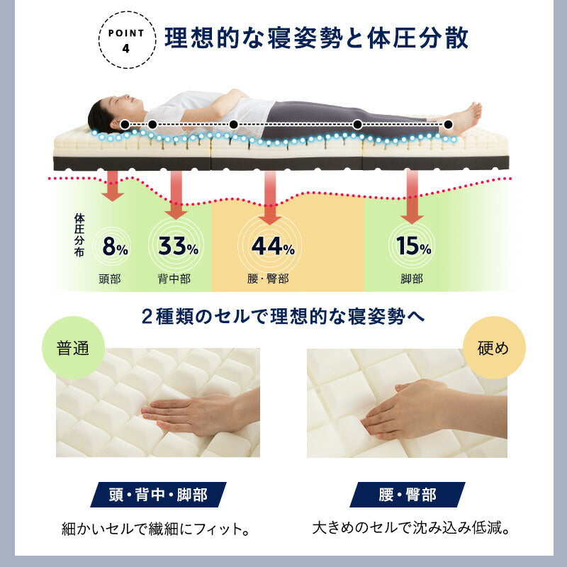 すのこベッド 3つ折りマットレス 2点セット