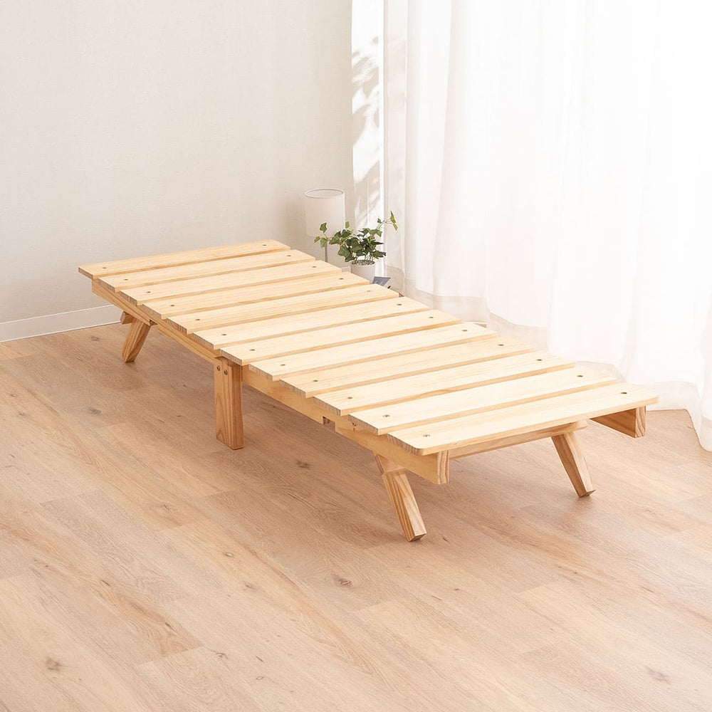 OSMOS 折りたたみベッド 180×65cm コンパクトショートサイズ 天然木 すのこベッド エクストラベッド 調湿 高通気 湿気対策 カビ対策 ごろ寝