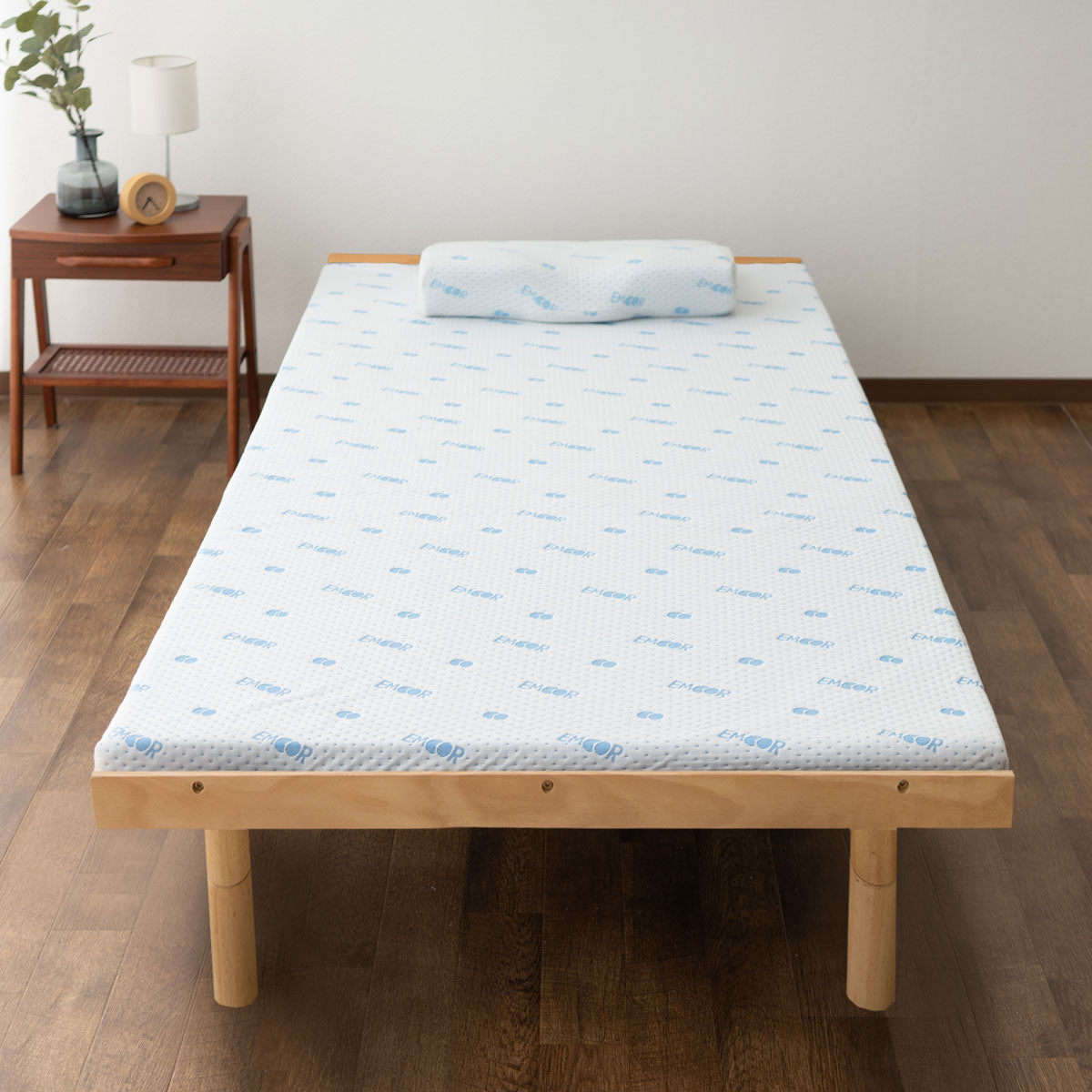 天然木すのこベッド 天然ラテックスマットレス 2点セット シングルサイズ