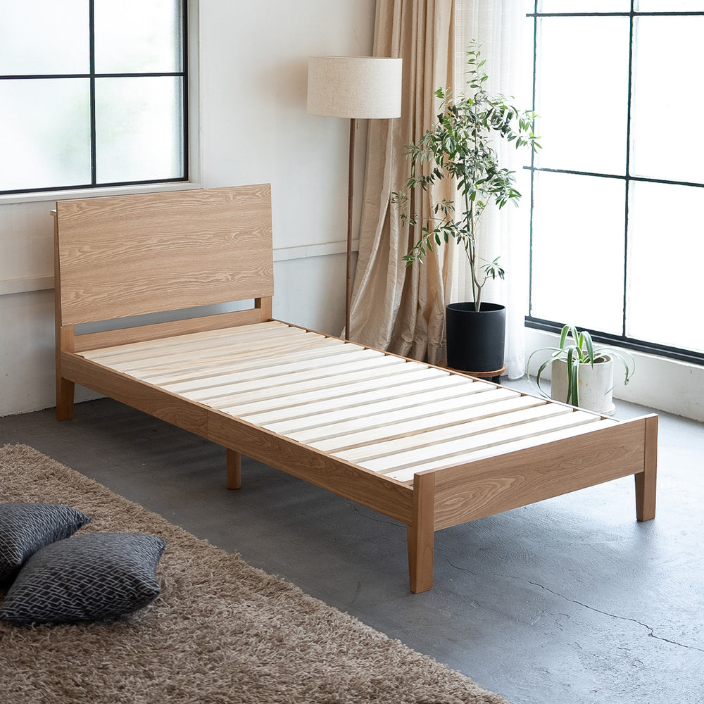 すのこベッド ベッドフレーム 幅82cm 幅100cm ロータイプ 木製 ヘッドボード付き 天然木 すのこ スノコ ベッド 抗菌 調湿 高通気 湿気対策 カビ対策