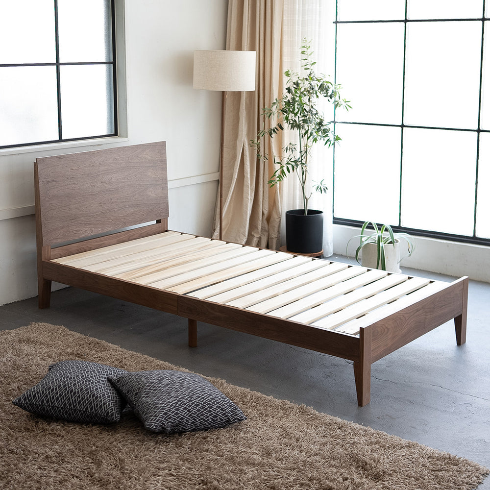 すのこベッド ベッドフレーム 幅82cm 幅100cm ロータイプ 木製 ヘッドボード付き 天然木 すのこ スノコ ベッド 抗菌 調湿 高通気 湿気対策 カビ対策