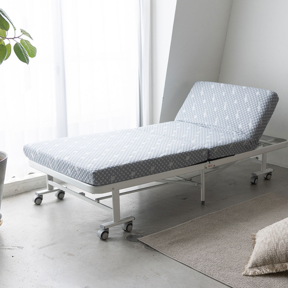 メホール プレミアム 折りたたみベッド シングルサイズ ポケットコイルタイプ 組立不要 立川ショールーム体験可