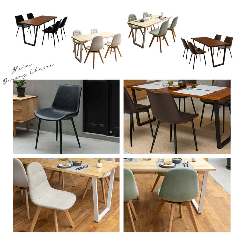 ダイニング5点セット ダイニングセット 幅160cm 長方形 4人掛け 無垢天板 ダイニングテーブル レザー調チェア 回転チェア 食卓用 木目調 合成皮革 ファブリック リビング ダイニング