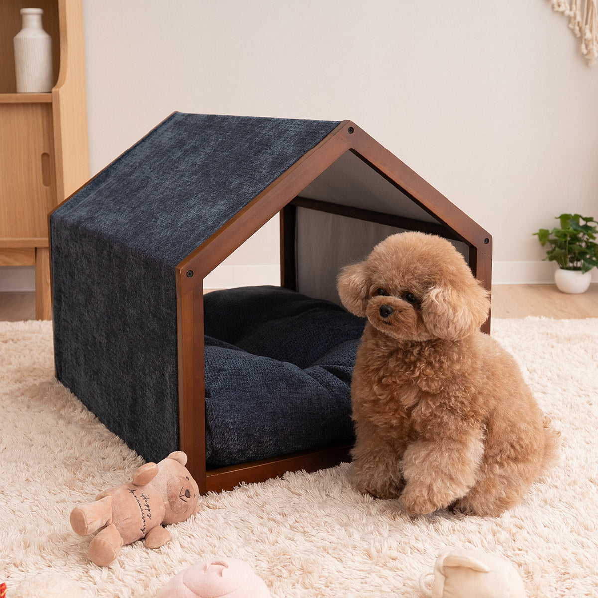洗えるナチュラルハウス&ベッド 室内用 ペットハウス ペットベッド 超小型犬 小型犬 屋根付き クッション付き 洗える ドッグハウス 犬用ベッド ドッグベッド 犬用 猫用 ペット用 ハウス ベッド 小屋 ドーム テント ペット用品 ねどっこ