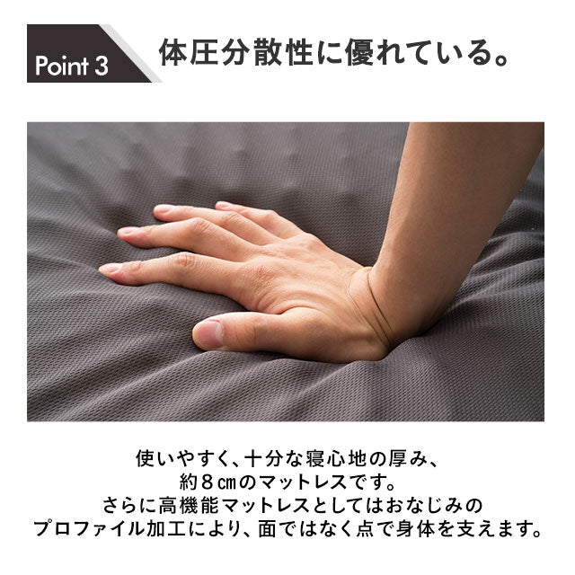 プロがつくった シンプルな 高反発マットレス シングルサイズ 日本製