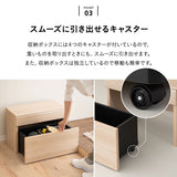 ベンチボックス 幅59cm ロータイプ キャスター付き ベンチになる 収納ボックス 収納ベンチ ストック棚フロアデスク おもちゃ箱 ストッカー 腰掛け スツール 椅子 玄関収納 リビング収納 収納家具 備蓄収納 防災