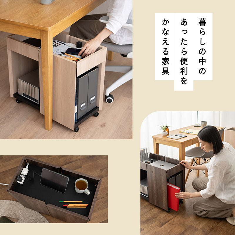 サイドワゴン デスクワゴン ラック リビング キッチン 収納 テーブル