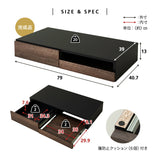 レンジ下スライドトレー 幅79cm ワイドタイプ 完成品 大型レンジ対応 レンジ台 レンジ下スライドテーブル 作業スペース 収納棚 レンジ下収納 キッチン収納 隙間収納 収納家具