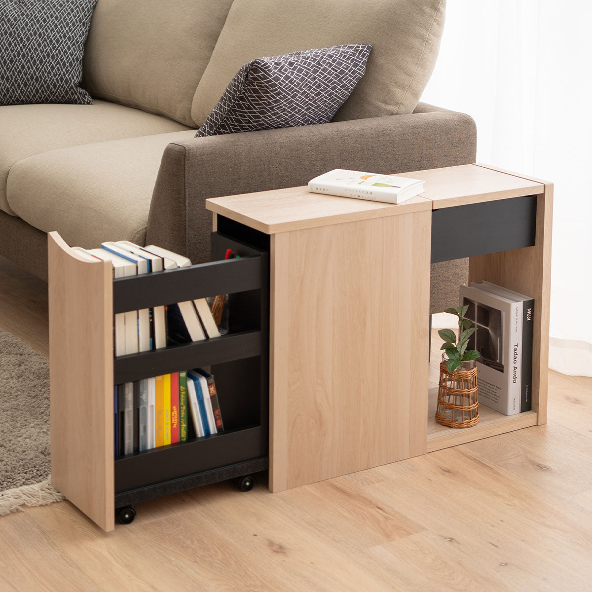 サイドテーブル　テーブル　収納 サイドラック サイドテーブル ワゴン リビング 収納 ストッカー