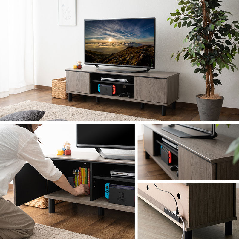 テレビ台 テレビボード テレビ台 ローボード 幅137cm ヴィンテージ 収納 32～65V