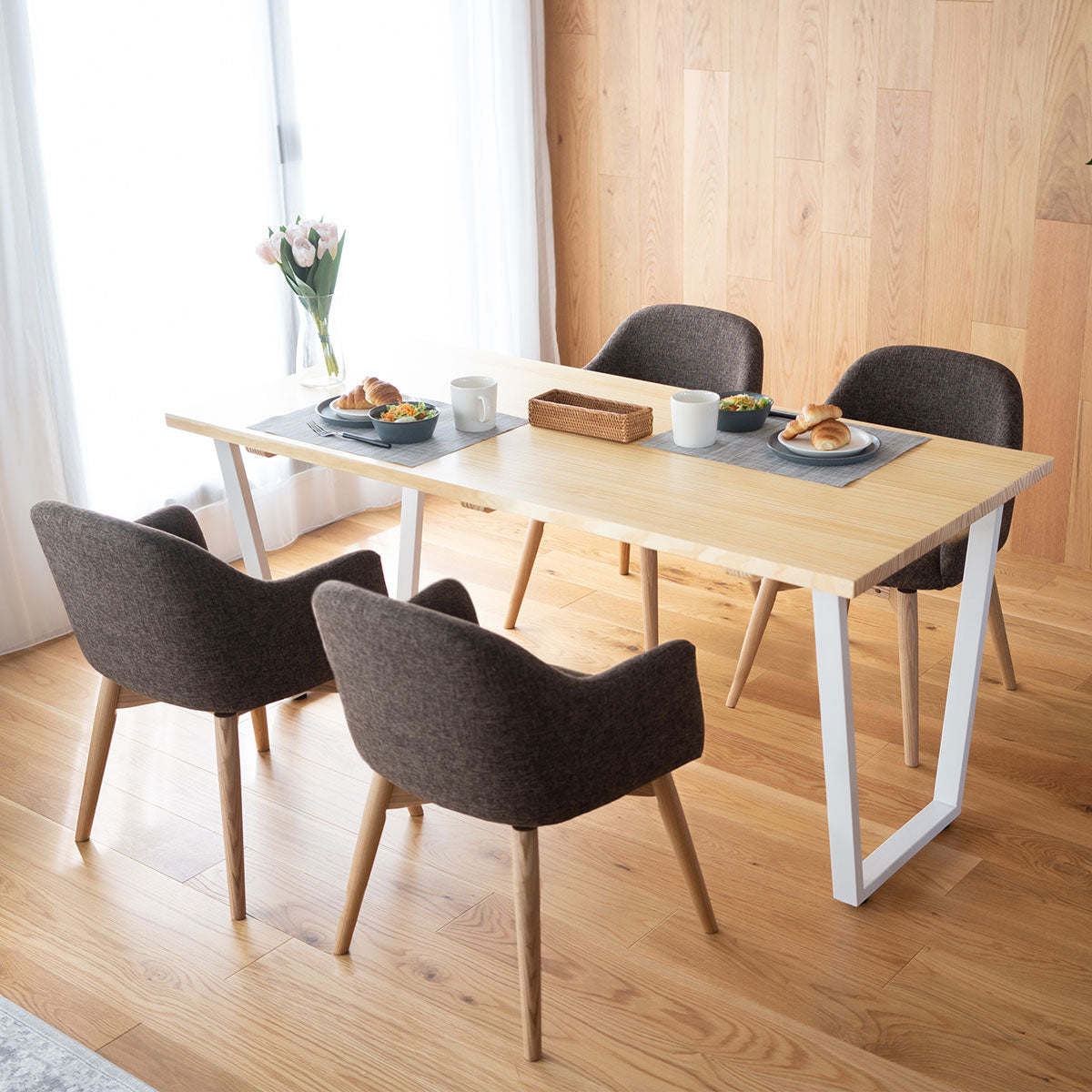 ダイニングチェア 回転式 肘掛け付き 椅子 いす イス チェア