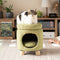 ドームベッド スツール 猫 クッション付き 天然木 軽量 キャットベッド 猫用ベッド ペットベッド 猫用 ペット用 隠れ家 寝床 椅子 腰掛け ペット用品