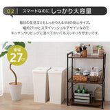 スライドダストボックス 45L 同色2個セット 日本製 角型 キャスター付き