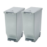 ペダル式 スライドダストボックス 45L 同色2個セット 日本製 角型 キャスター付き