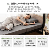 コンセント付きデザイナーズすのこベッド 高機能3つ折りマットレス 2点セット シングルサイズ ( HEIM BED FRAME / EMOOR GRAND MATTRESS )