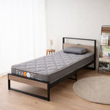 コンセント付きデザイナーズすのこベッド ポケットコイルマットレス 2点セット シングルサイズ ( HEIM BED FRAME / EMOOR GRAND POCKET COIL MATTRESS )