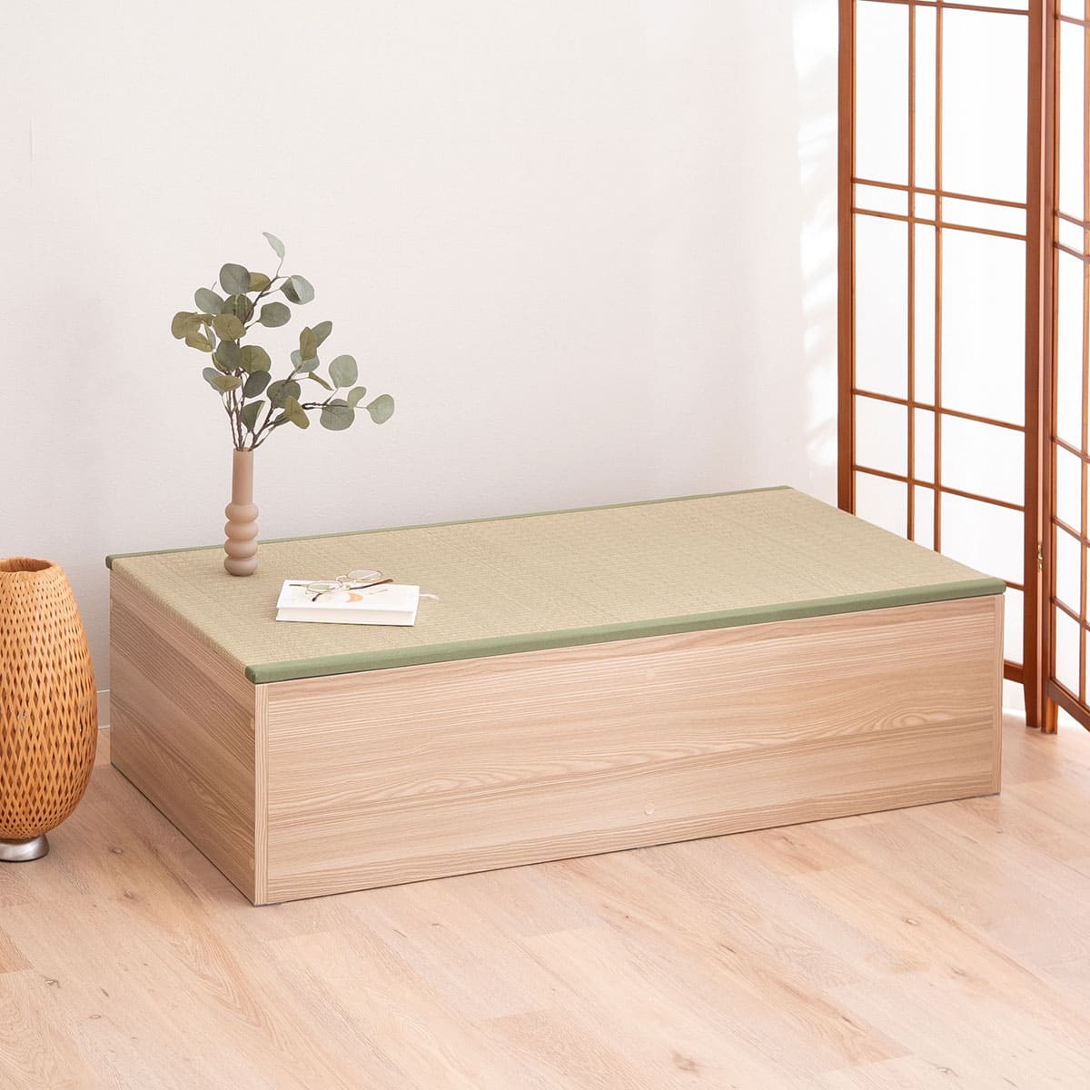 畳収納ユニット 小上がり 正方形 長方形 天然い草 桐スノコ | 寝具
