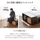 スタート すのこベッド フットベンチ 2点セットロータイプ ヘッドボード付き ベッドフレーム すのこ スノコ ベッド スツール 腰掛け 高通気 湿気対策 カビ対策