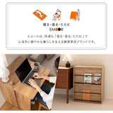 たたむデスク ワゴンタイプ 幅60cm コンパクト 折りたたみデスク PCデスク パソコンデスク マガジンラック 本棚 キッズデスク 学習デスク 学習机 勉強机 キッチンスペース 作業台 作業スペース