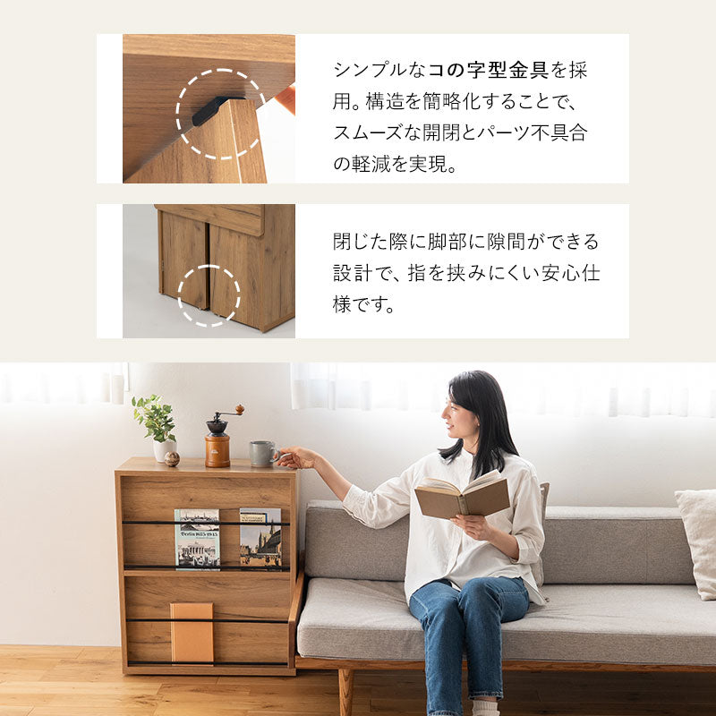 たたむデスク ワゴンタイプ 幅60cm コンパクト 折りたたみ デスク