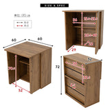 たたむデスク ワゴンタイプ 幅60cm コンパクト 折りたたみデスク PCデスク パソコンデスク マガジンラック 本棚 キッズデスク 学習デスク 学習机 勉強机 キッチンスペース 作業台 作業スペース