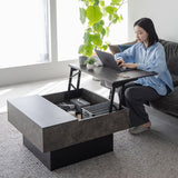 リフトアップテーブル 幅80cm 正方形 昇降式 高さ調節可能 収納付き リフトテーブル ローテーブル センターテーブル 昇降式デスク パソコンデスク ワークデスク 机 作業台 セラミック調 食事 仕事 リビング ダイニング