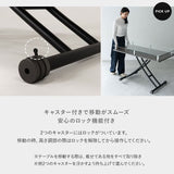 グラート Grato ガラストップ昇降テーブル 120×60 ストーングレー テーブル リビングテーブル ダイニングテーブル 高さ調整 モダン 幅120