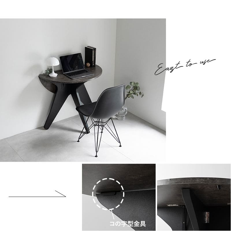 Lunor】 折りたたみテーブル 直径80cm 円形 丸型 ラウンド 単品