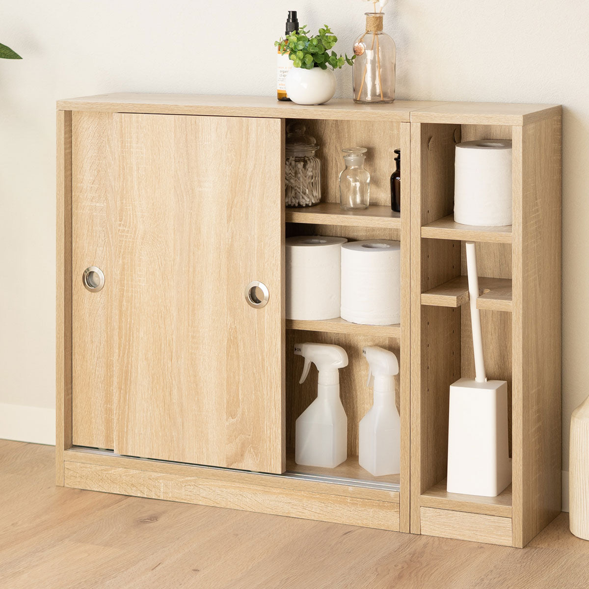 トイレスリムラック トイレ 収納 棚 木製 トイレットペーパー