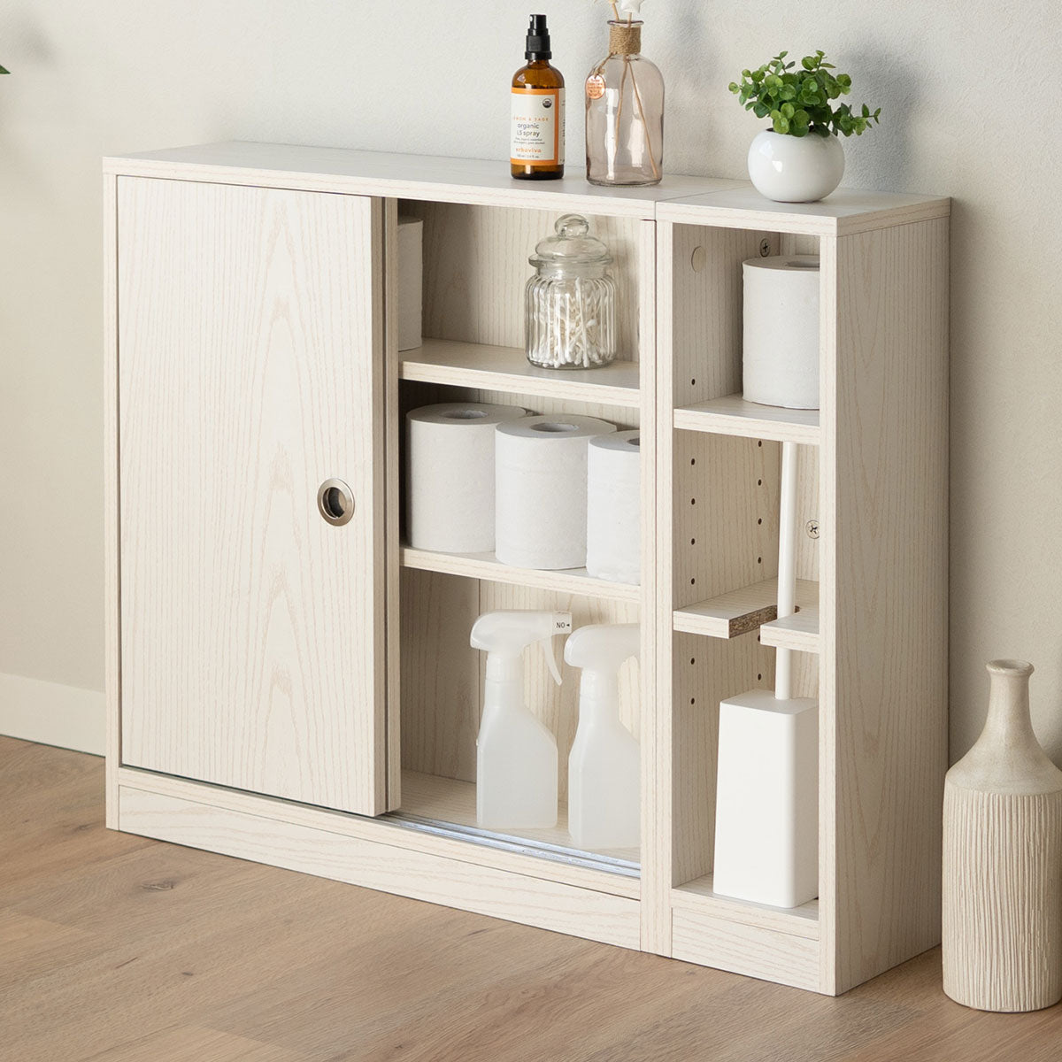 トイレスリムラック トイレ 収納 棚 木製 トイレットペーパー