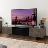 テレビボード テレビ台 幅150cm 幅180cm 32型～65型対応 セラミック調 ローボード フラップタイプ ロータイプ 大型テレビ対応