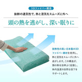 3Dファイバーまくら 通気性 日本製 抗ウイルス カバー付き 高さ調節シート付き 高反発 かため 洗える 丸洗い 清潔  コンパクト 小さめ