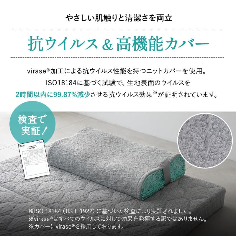 3Dファイバーまくら 通気性 日本製 抗ウイルス カバー付き 高さ調節シート付き 高反発 かため 洗える 丸洗い 清潔  コンパクト 小さめ