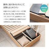 スタンダードベッド ORVA キャビネット クローズフレーム LED照明付き 大容量収納付き コンセント付き ベッドフレーム すのこ スノコ 調湿 高通気 湿気対策 カビ対策 シングル ダブル クイーン