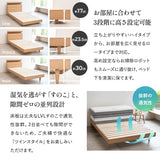 スタンダードベッド ORVA キャビネット オープンフレーム 3段階高さ調節可能 LED照明付き コンセント付き ベッドフレーム すのこ スノコ 調湿 高通気 湿気対策 カビ対策 シングル ダブル クイーン