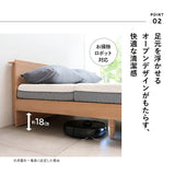 スタンダードベッド ORVA キャビネット クローズフレーム LED照明付き 大容量収納付き コンセント付き ベッドフレーム すのこ スノコ 調湿 高通気 湿気対策 カビ対策 シングル ダブル クイーン