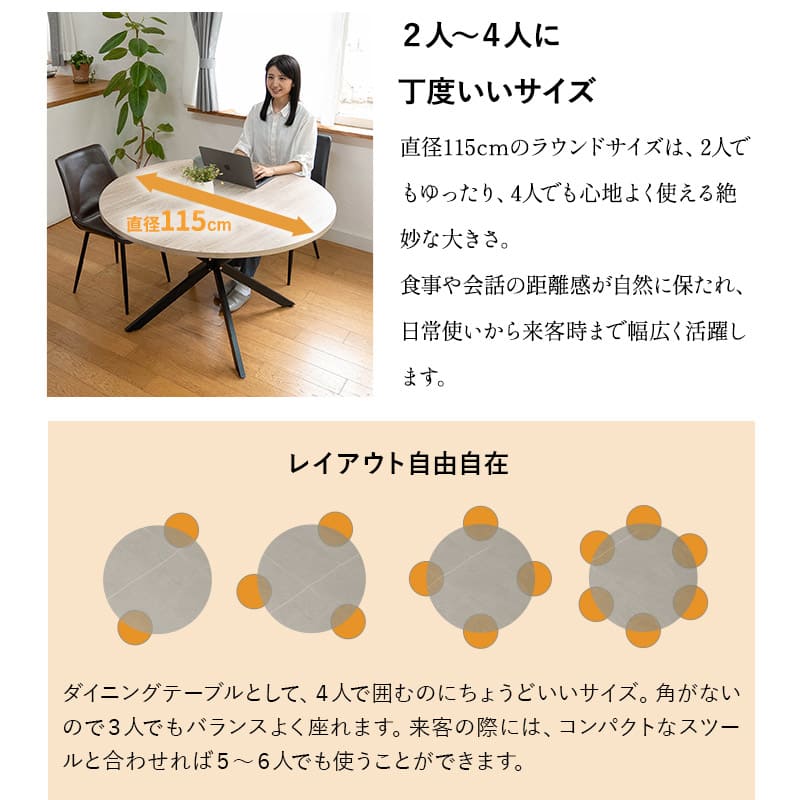 円形ダイニングテーブル 直径75cm 美品 【解体してお渡しします】 Amazon｜丸テーブル カフェテーブル 直径80×高さ75cm ダイニング