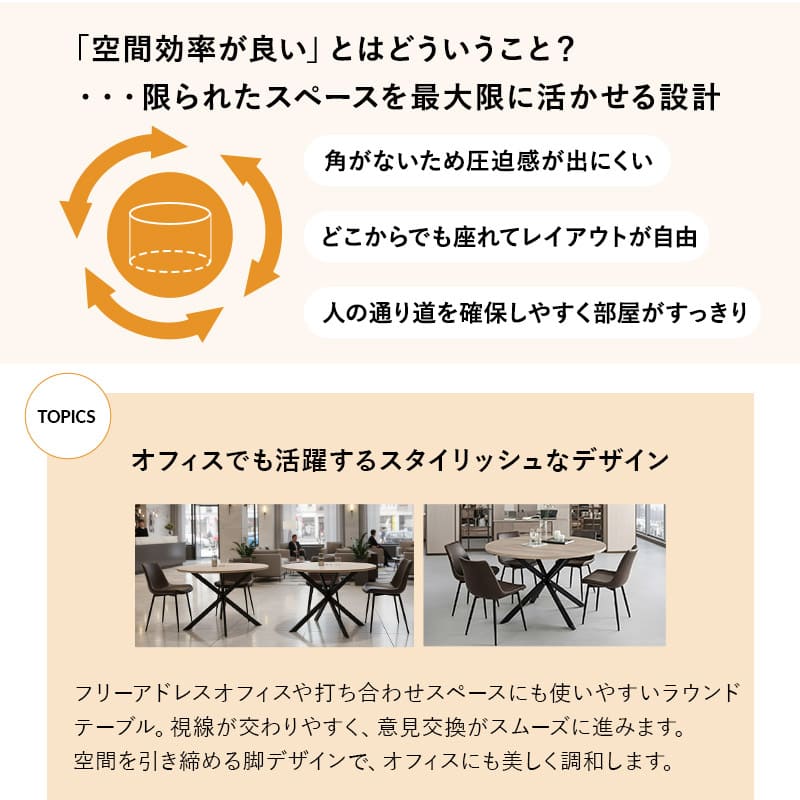 NOLDE】 ダイニング5点セット 4人掛け 円形 テーブル チェア 食卓用