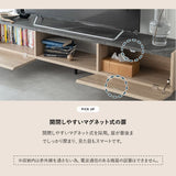 テレビボード テレビ台 幅180cm 32型～75型対応 完成品 日本製 ローボード テレビラック AVラック 収納棚 ロータイプ フラップ扉 引き出し収納 大型テレビ対応 stonoak ストノーク