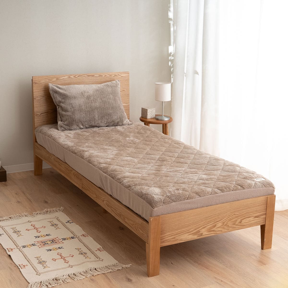 ごろ寝マットレス専用 ワンタッチシーツ マットレスカバー 極暖 +2℃ 吸湿発熱 あったか